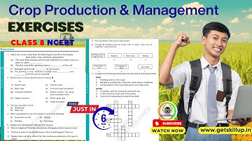 NCERT Class 8 Science: Crop Production and Management  Exercises Animated Explanation with Q&A
