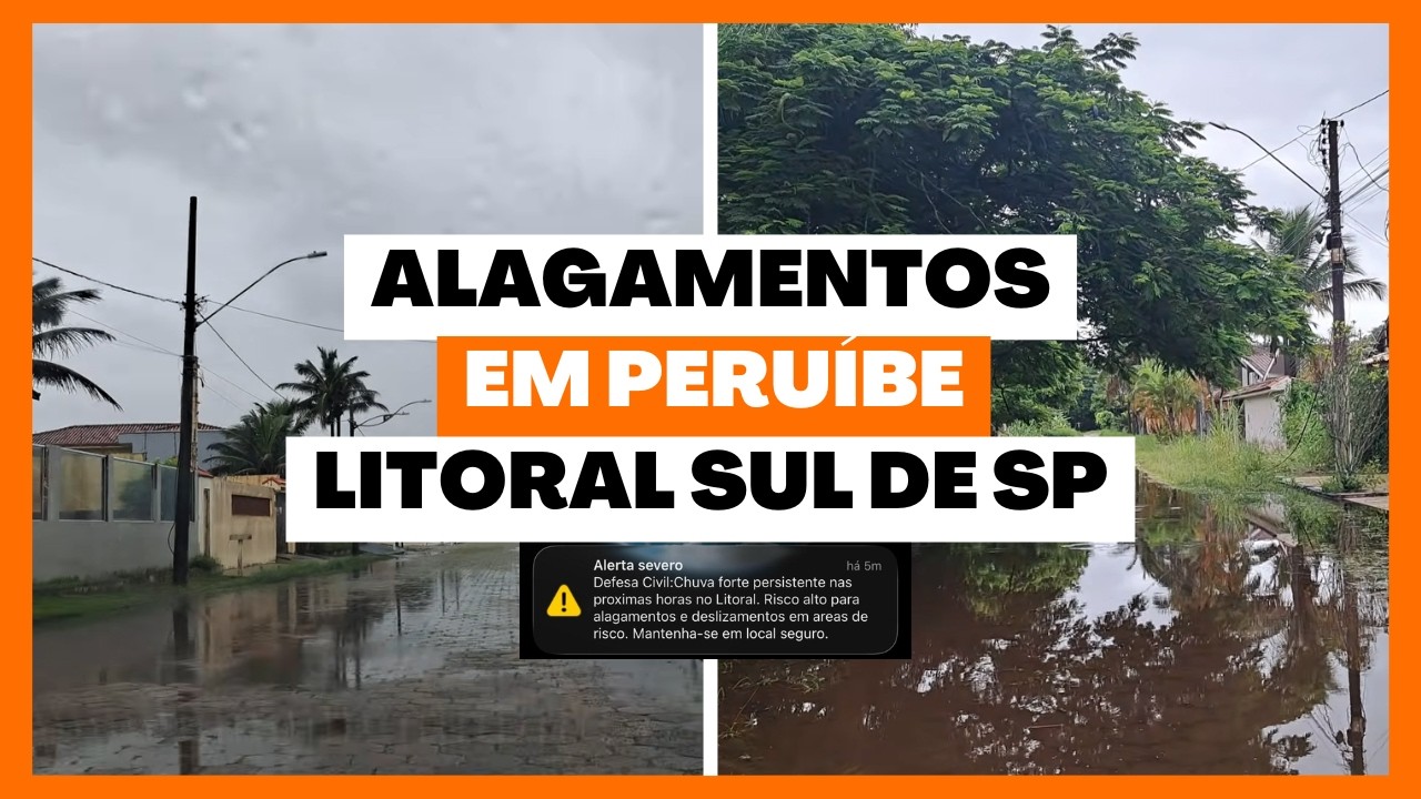 PERUÍBE CONTINUA COM VÁRIOS PONTOS DE ALAGAMENTO| LITORAL SUL DE SP| 26.02.2026