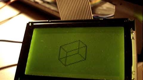 Graphical lcd - rotating cube