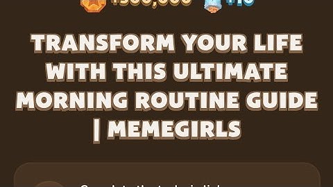 Memefi today video code I Transform Your Life with This Ultimate Morning Routine Guide | MemeGirls