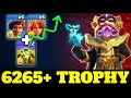 6265+ Trophy | With ROOT RIDER + Double Overgrowth Spell is Insane! Clash of clans