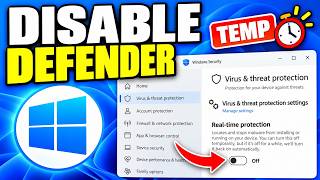 How To Disable Windows Defender In Windows 11 Temporarily