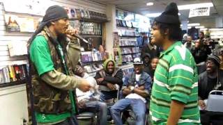 Q Logic vs. Uncle Philly Music Summit Cypher Battle # 4 @ Black & Nobel 01-28-12