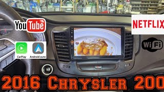 2015-2019 Chrysler 200 200c How to remove radio Install Carplay Android Auto Netflix youtube screenshot 5