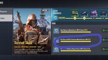 COD Mobile Run Over and Kill 2 Enemies while Driving in BR Task Complete