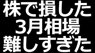 3月の株取引結果を振り返る【ボコられた】