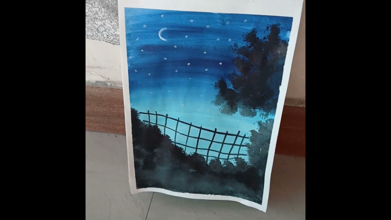 easy way to paint a moon / easy acrylic painting ideas for beginners 💫💫💯