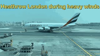 London Heathrow Unleashed: Morning Arrivals Battling Heavy Winds in 10 Minutes