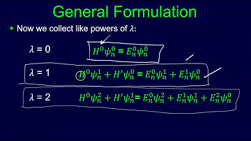 Time-Independent Perturbation Theory
