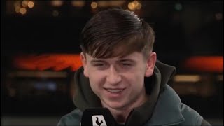 Spurs 3-0 Elfsborg Mikey Moore Interview | UEFA Europa League | Tottenham Hotspur vs Elfsborg COYS