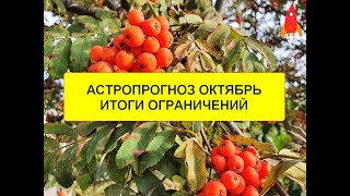 Астропрогноз октябрь итоги ограничений