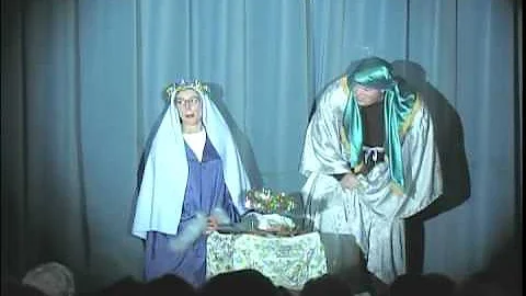 Cathleen and Steven portray Mary and Joseph