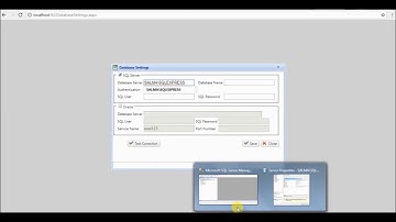 Web application database setting