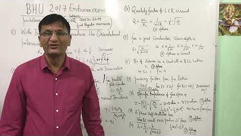 BHU Msc Exam Tips and solution 2017