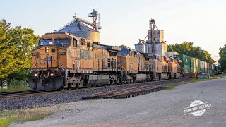 UP 6706 (Last active CNW patch) leads ZLCG2 at Ashton, IL (06/28/2025)