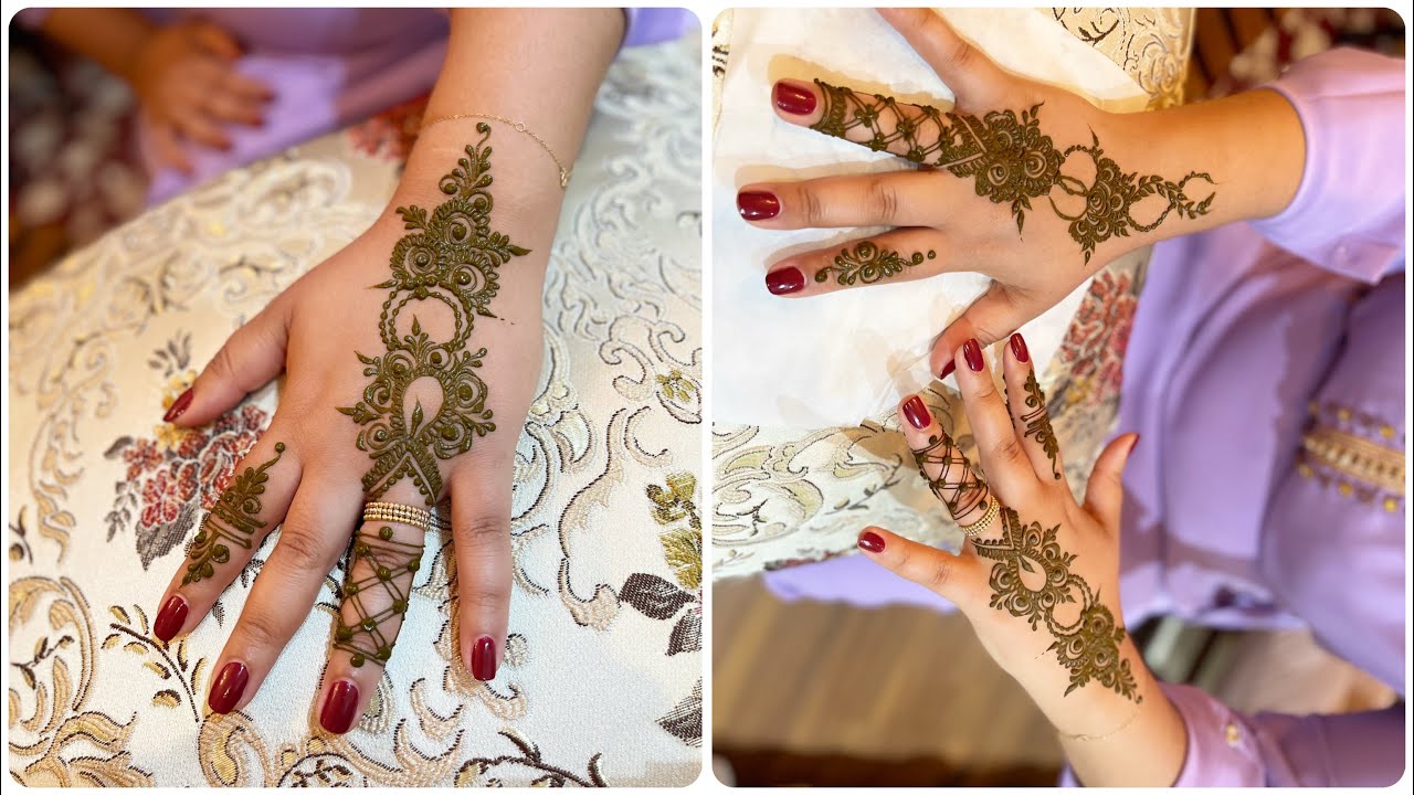 نقش هندي من الفوق ولتحت اليد عصرية وانيقة للعيد