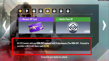 Kill 35 enemies with any krm equipped with 5 attachments | call of duty mobile
