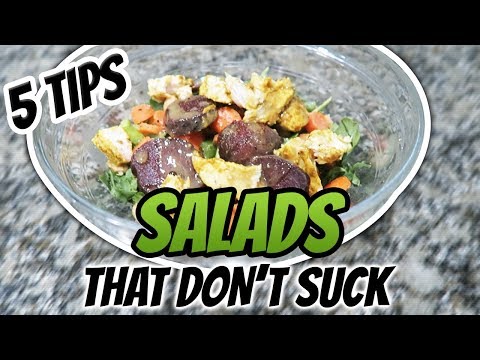 How To Make A SALAD THAT TASTES GOOD (Homemade Honey Mustard Dressing)