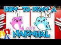 How To Draw A Cute Cartoon Narwhal