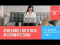 Email Google Sheets Data Automatically Using Google App Script