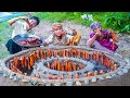 Biggest Monster Mud Oven BBQ Pork Belly & Chicken Recipe in My Country - Cooking Meat in Mud Stove 😍