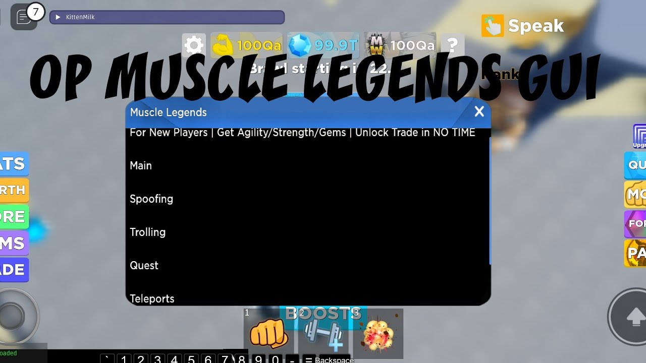 Roblox muscle legends SUPER OP GUI (Arceus x v2 and KittenMilk) - YouTube