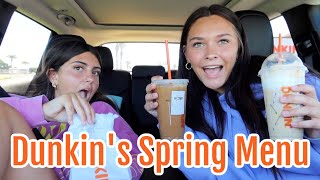 Trying DUNKIN'S Spring Menu! Emma and Ellie