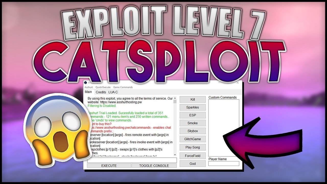 Working Roblox Exploit Level 7 Catsploit Full Lua C Script Hub And More Youtube - roblox highschool lua c script