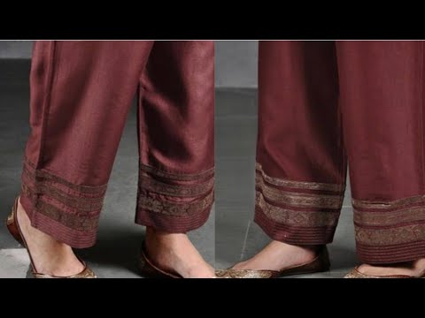 Salwar Bottom Design in very easy method - YouTube