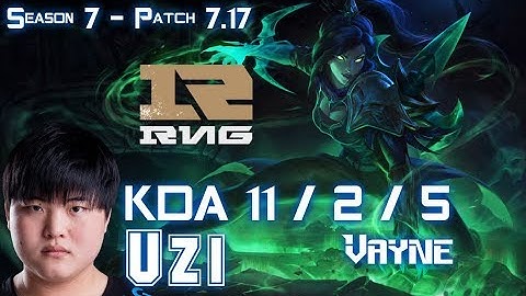 RNG Uzi VAYNE vs EZREAL ADC - Patch 7.17 KR Ranked