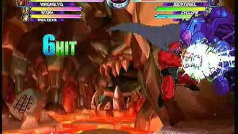 MvC2 Online (360): Brett (MSP) vs FuzzyMooChicken (Sent/Cyke/Tron) 8 .:5.12.10:.