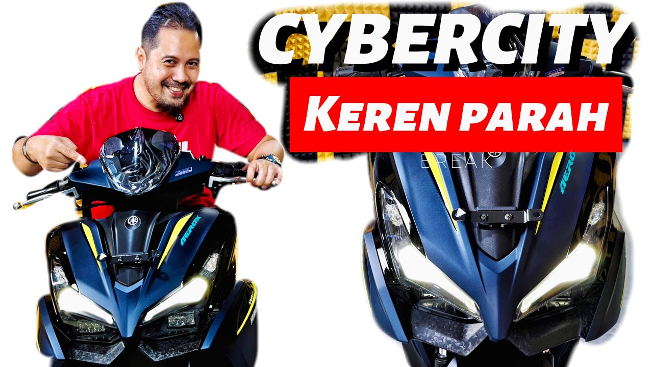 FINAL !!! REVIEW AEROX CYBERCITY BLUE-YELLOW 2025....MURAH MALAH KEREN !!