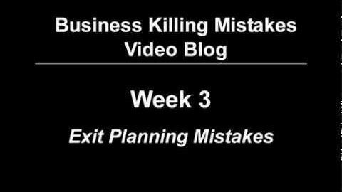 Exit Planning Mistakes