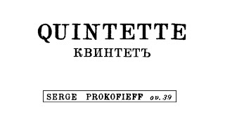 Prokofiev: Quintet, Op.39 [SCORE]