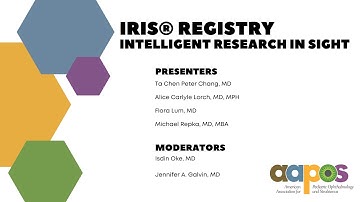 AAPOS Webinar: IRIS Registry - Intelligent Research in Sight