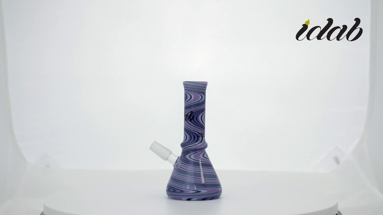 Medium Air Water Worked Tube Rig 14mm Male Joint by iDab Glass