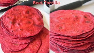 Beet tortilla | Easy homemade flour tortilla with beet | Healthy DIY tortilla