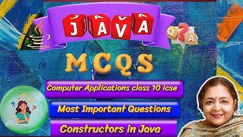 Java MCQs computer applications class 10 icse #computerapplication #exam #icse