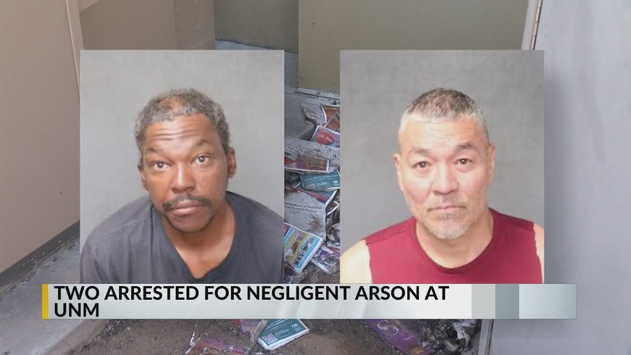 2 men charged with negligent arson after fire at UNM - YouTube