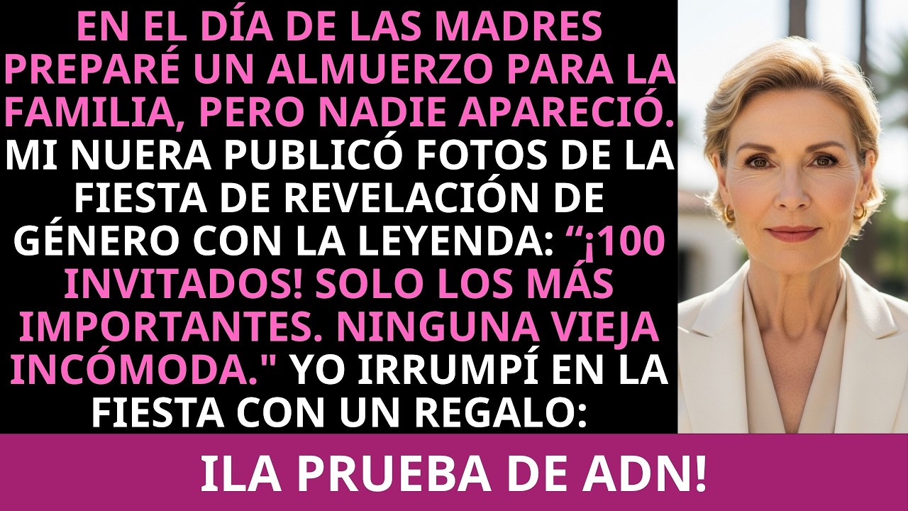 En el Día de las Madres preparé un almuerzo para la familia, pero nadie apareció. Mi nuera publicó