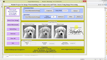 Image Watermarking with Compression and Noise Attack using matlab