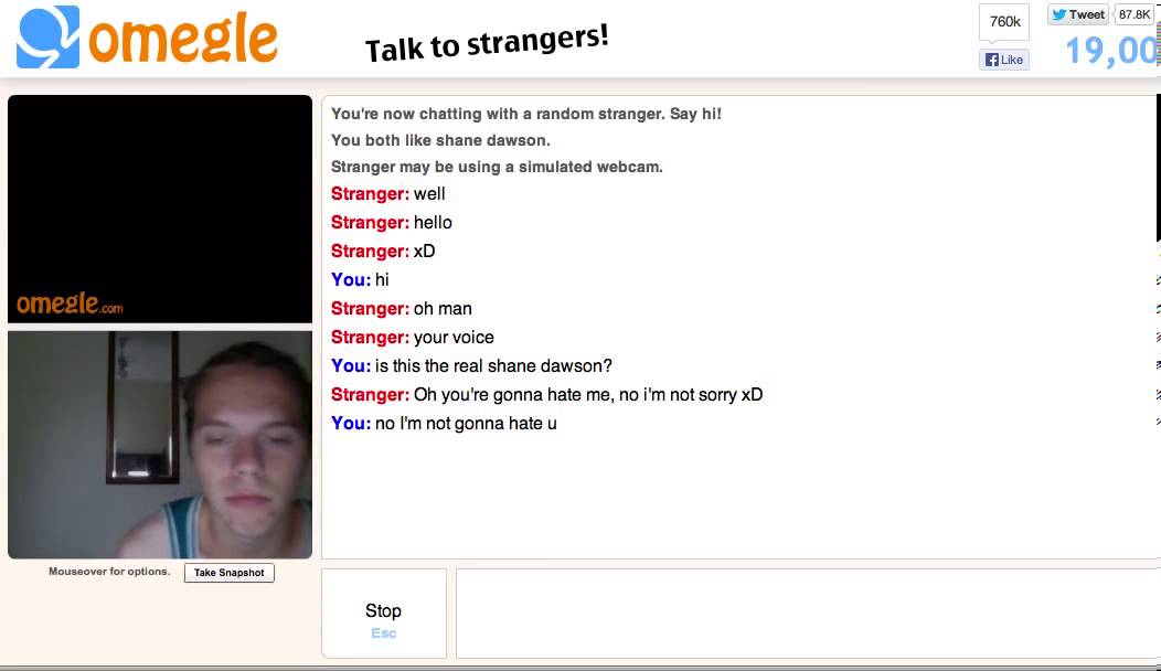 Omegle talk to strangers chat.