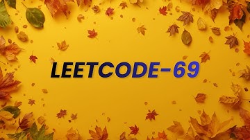LeetCode 69 | Sqrt(x) | Java Solution (No Explanation) #LeetCode69