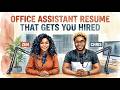 How To Write an Effective Office Assistant Resume That Gets You Hired | ATS Optimized Resume