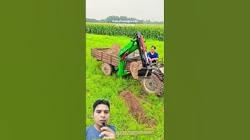 Use a hydraulic system to dig and transport soil | modern agricultural tools #farming #goodtools