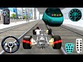 I was crossing the gate when suddenly a train came in front of me in 3D Driving Class Android game