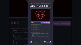 🌐 Heart Beat Animation Using Html And CSS 😍😇 #js #htmlcss #programming #animation #code