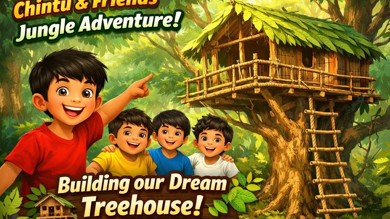 Chintu & Friends Build a Treehouse in Jungle 🌳 | Fun Kids Adventure 