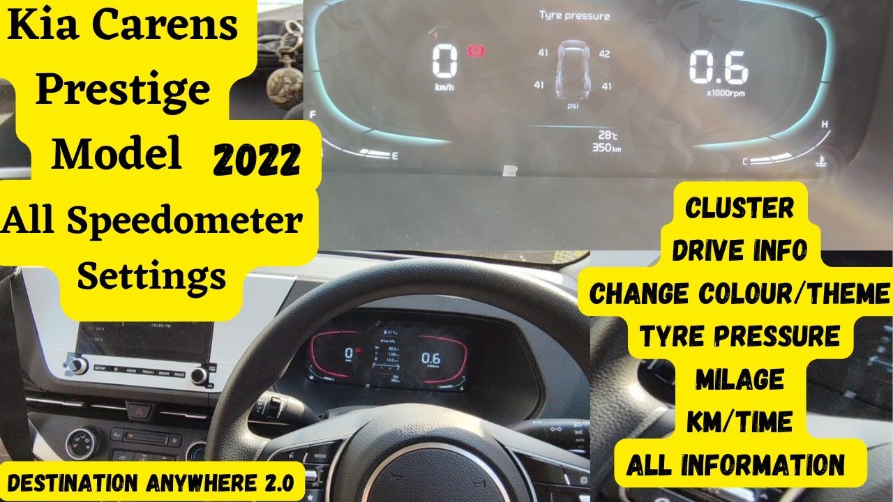 Kia Carens All Settings & Function , Speedometer, Cluster, Light, Sound 