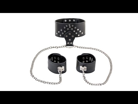 4627089692566 Кожаный комплект (ошейник с наручниками) / TOYFA leather set (collar and cuffs)